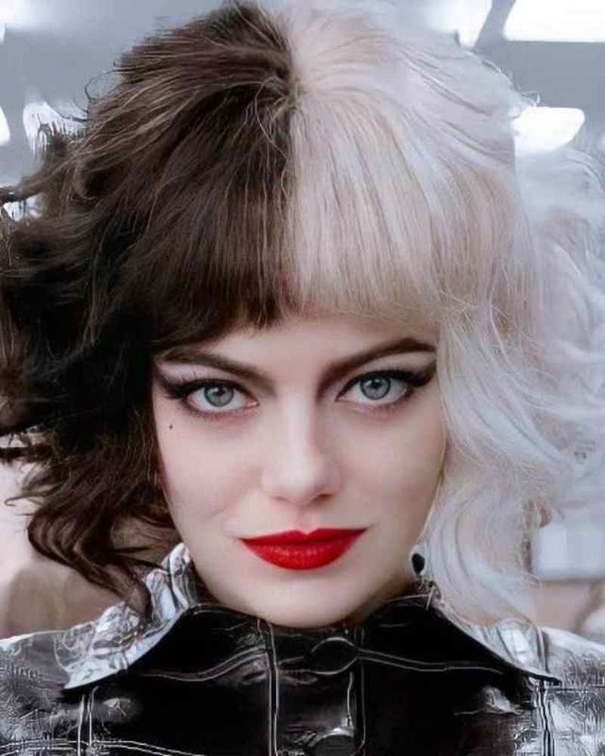 Maquillaje de Halloween para mujer de Cruella de Vil