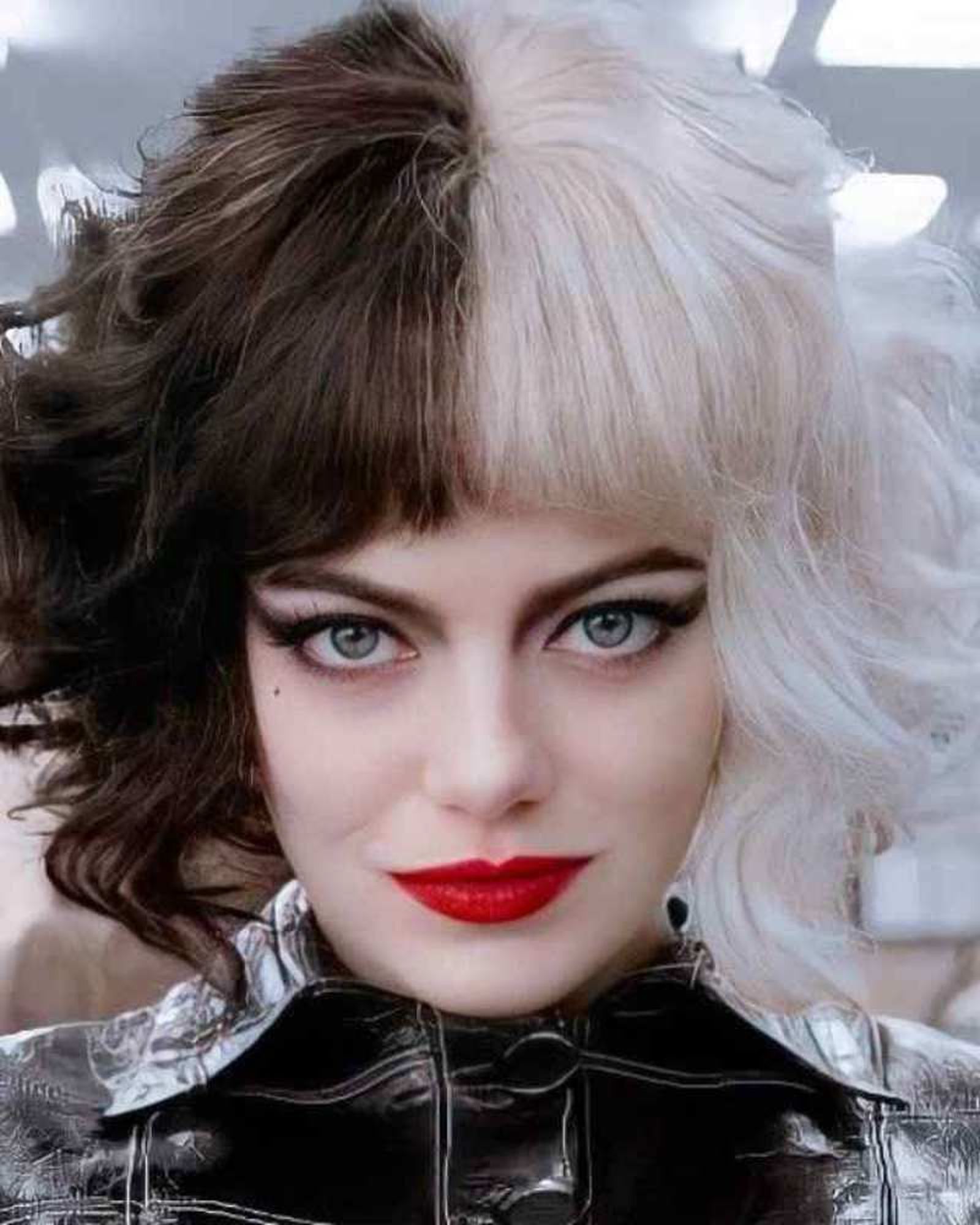 Maquillaje de Halloween para mujer de Cruella de Vil