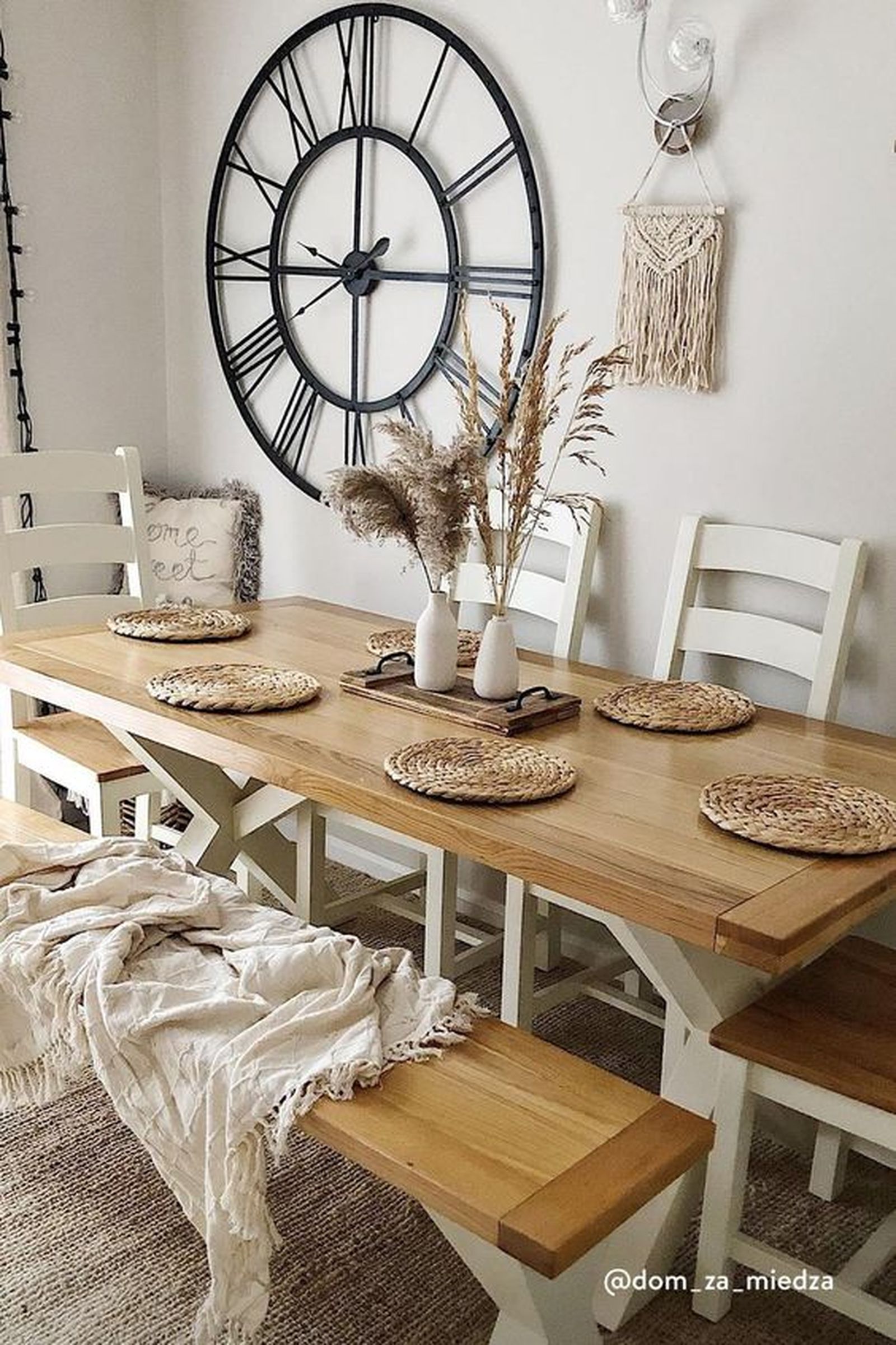 comedor con banca boho