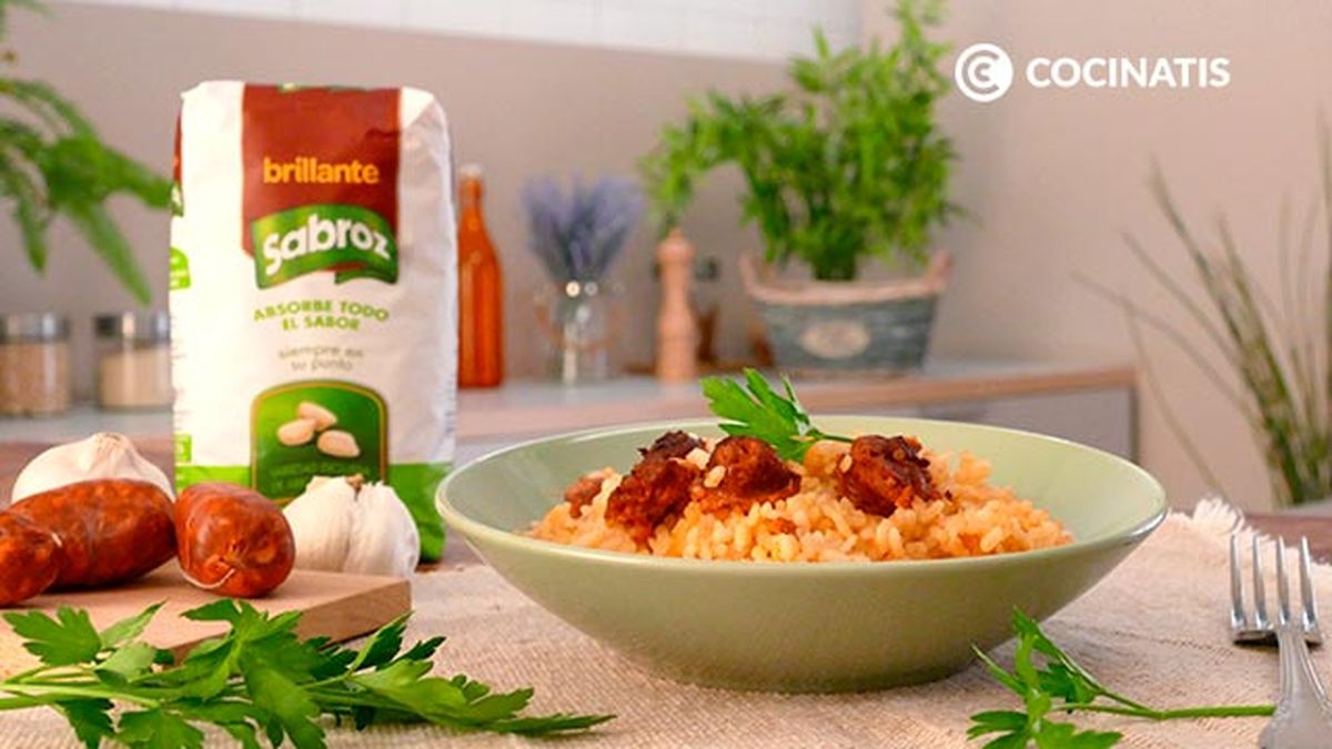 Receta de arroz con chorizo al horno  paso 6