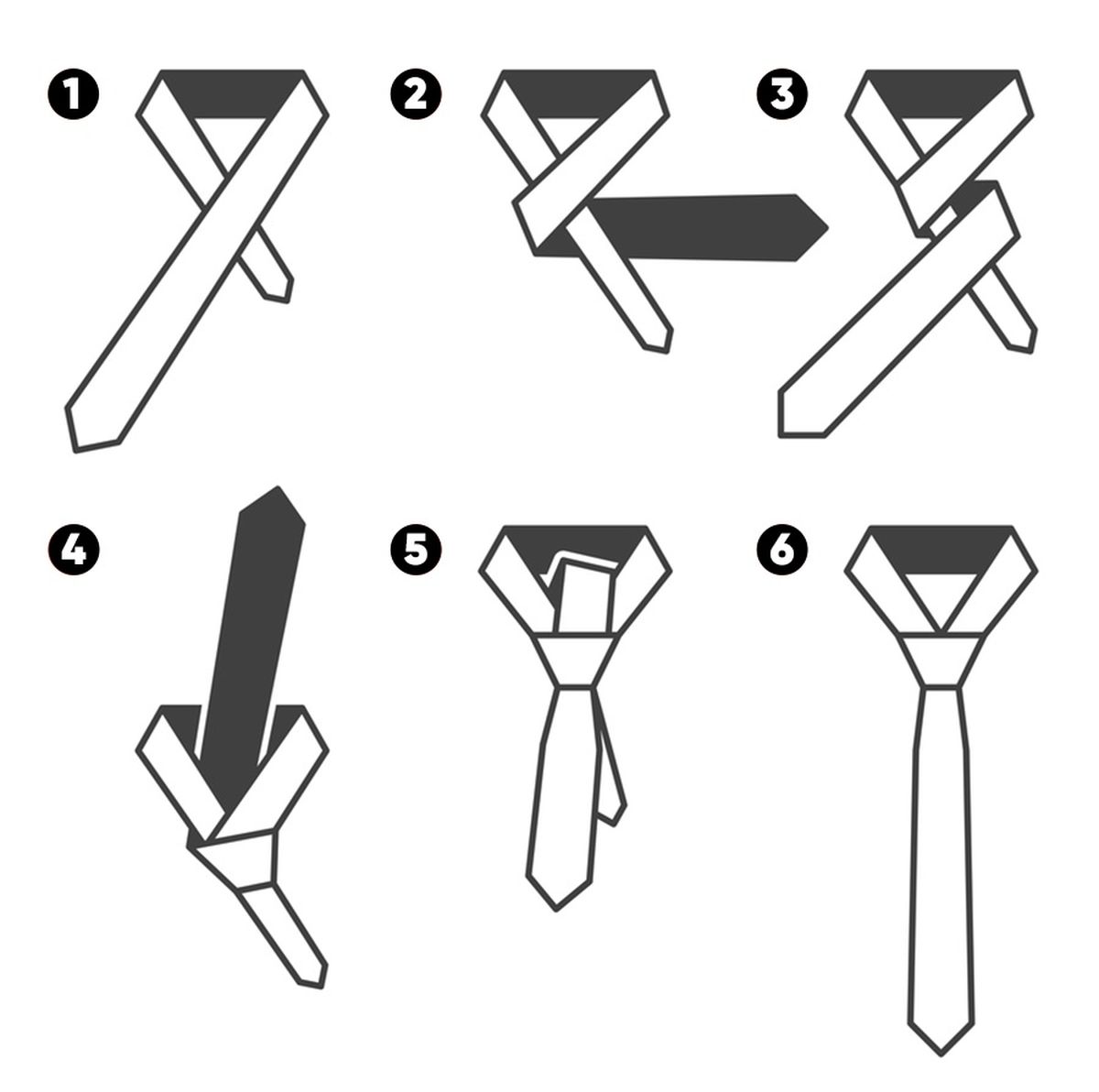 Nudo simple de corbata en 5 pasos