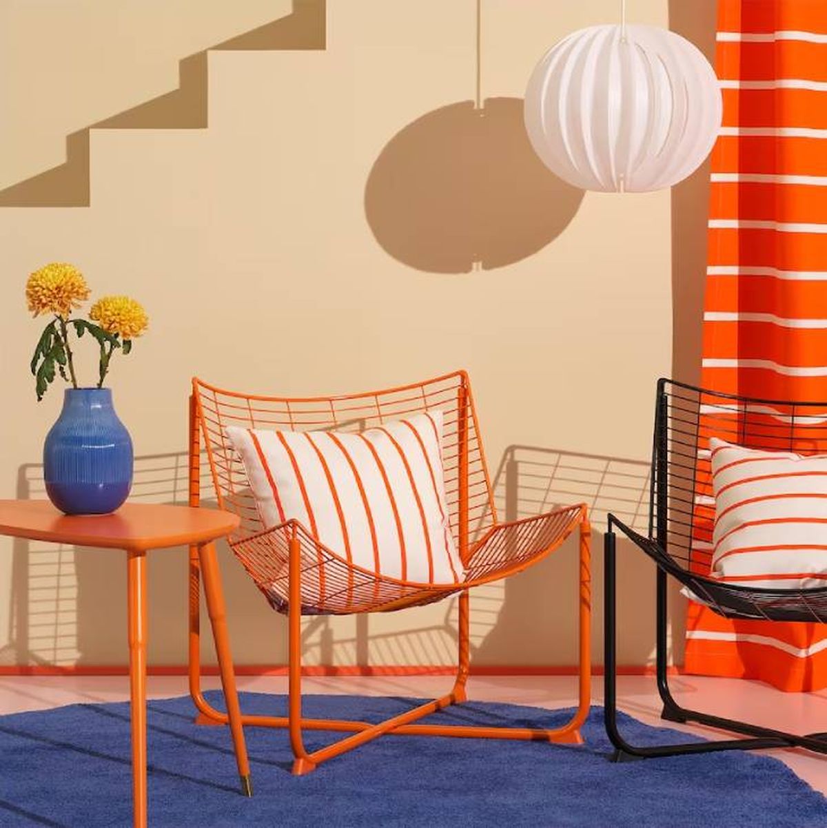 silla naranja ikea