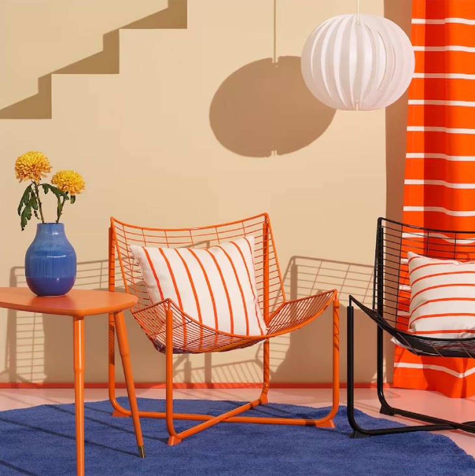 silla naranja ikea