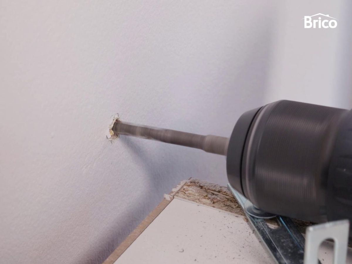 Agujerear la marca realizada