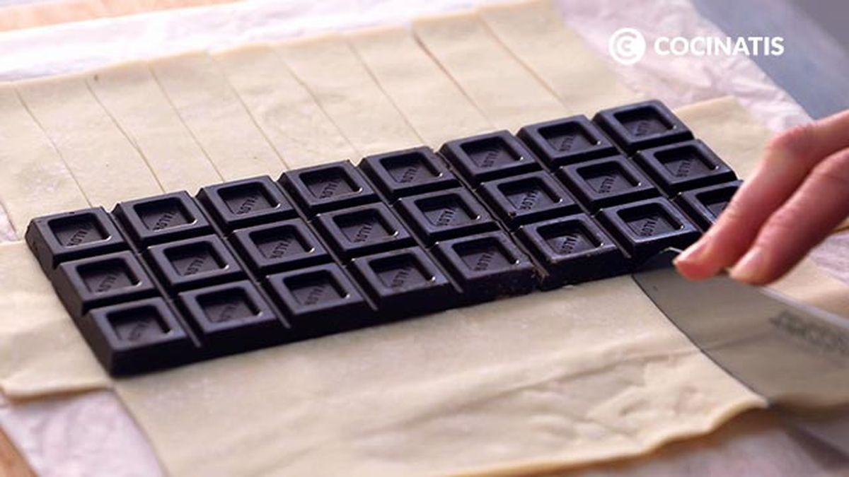 Receta de trenza de hojaldre y chocolate   paso 3