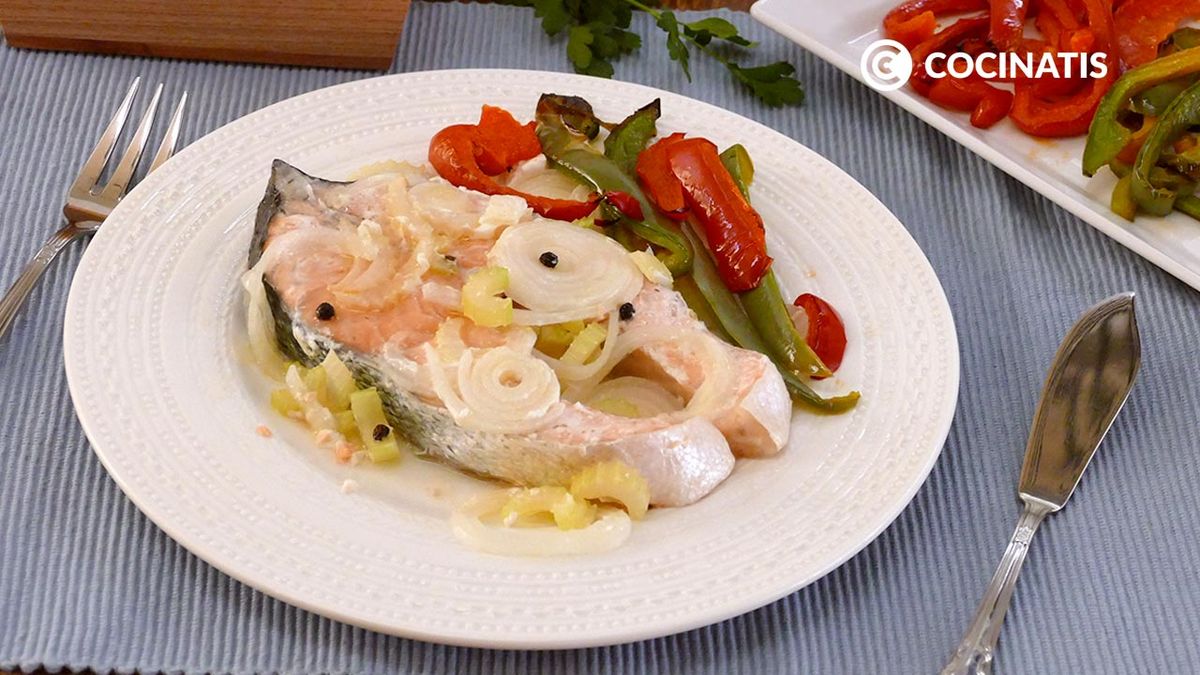 Receta de salmón al horno con papillote de verduras