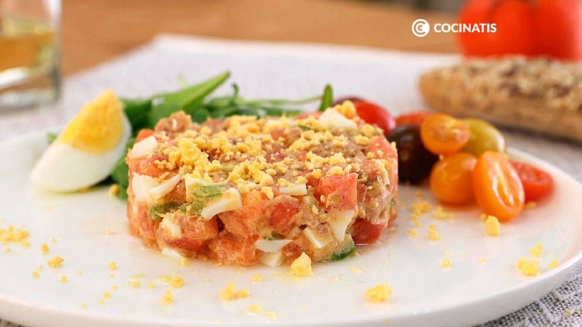 Receta de pipirrana, ensalada de tomate y pimiento