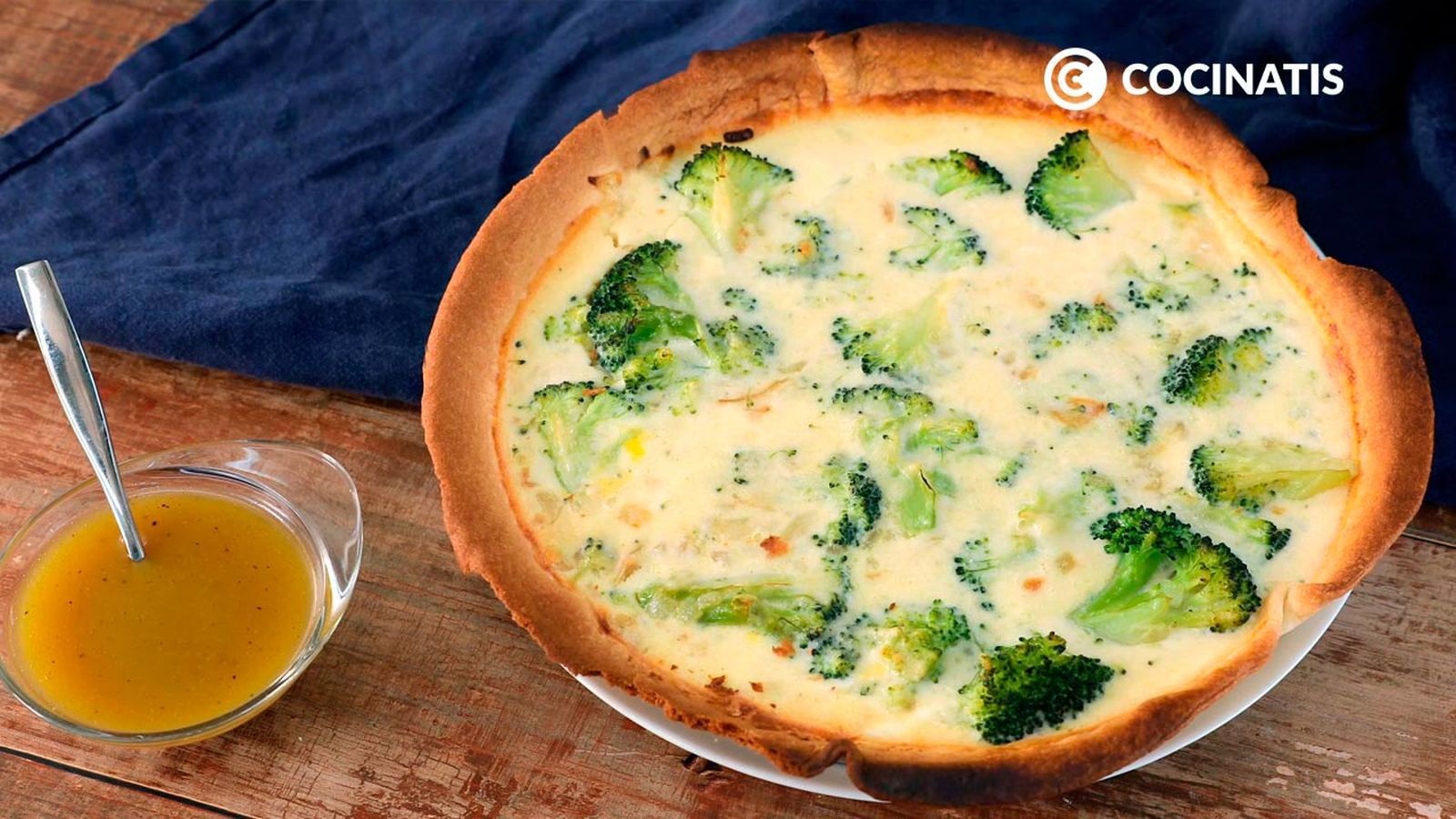 Receta de quiche de verduras con brÃ³coli y cebolla