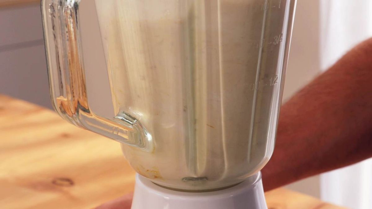 Batido de turrón   Paso 3