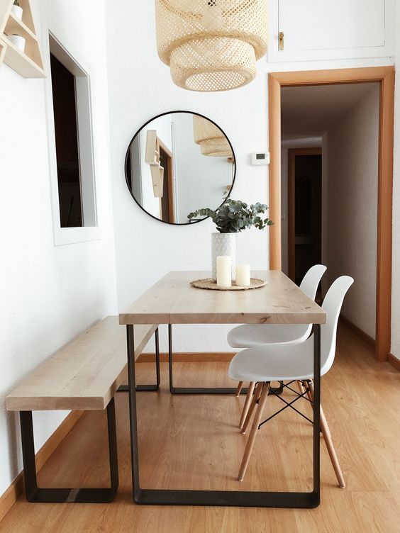 comedor con banca minimalista 2