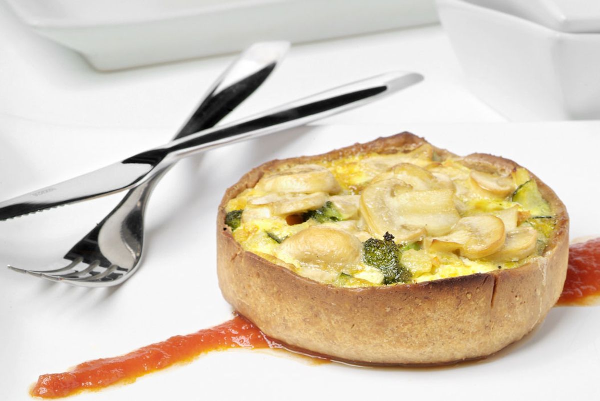 Quiche de champiñones y verduras
