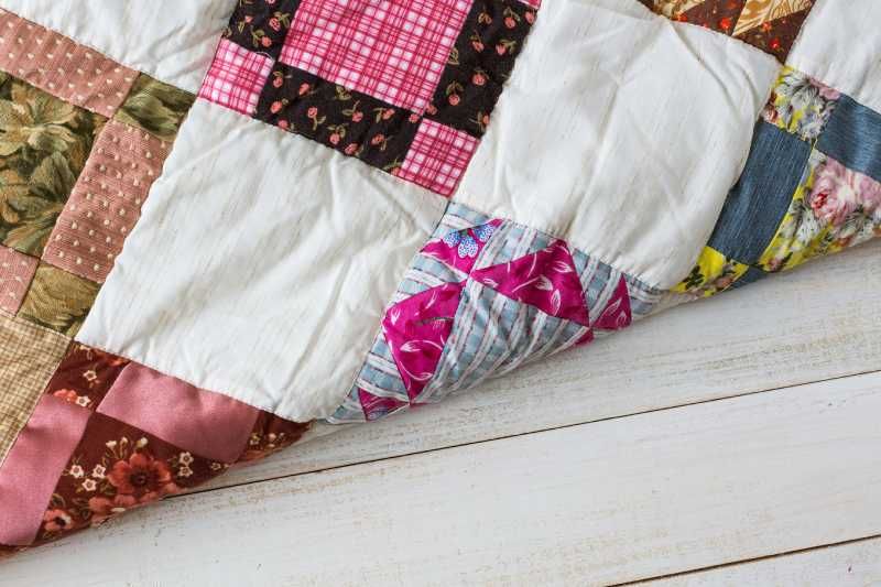 Colcha de patchwork.