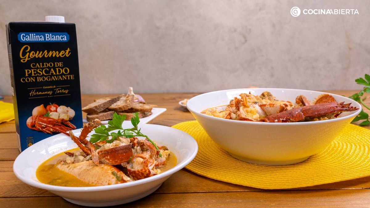 La sopa de bogavante es un plato elegante perfecto para las fiestas