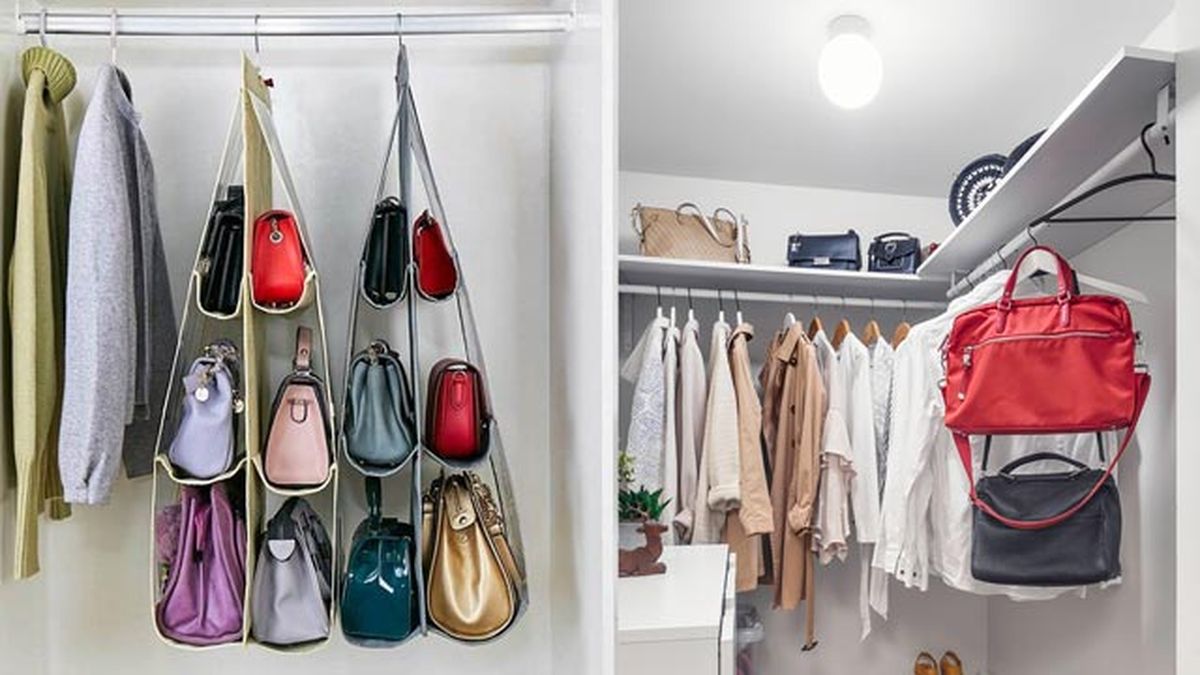 como organizar los bolsos metodo konmari