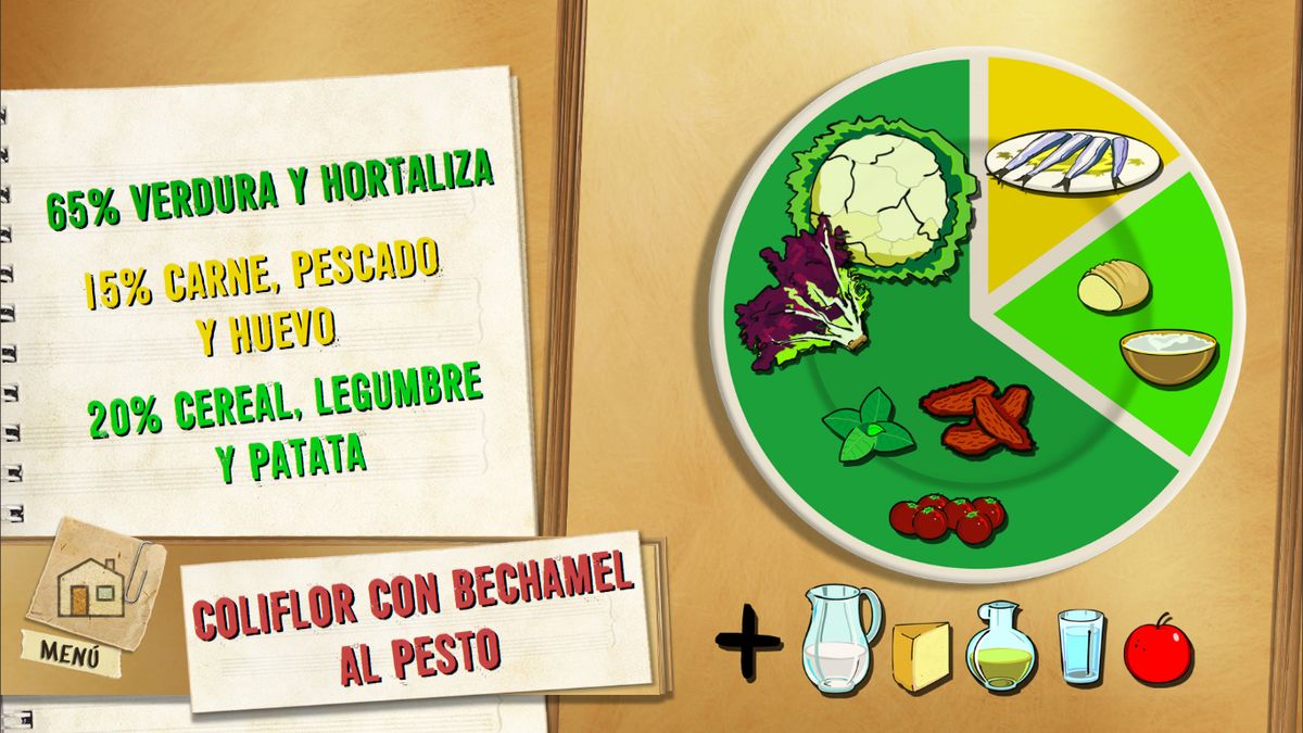 6041 1 Coliflor con bechamel al pesto plato