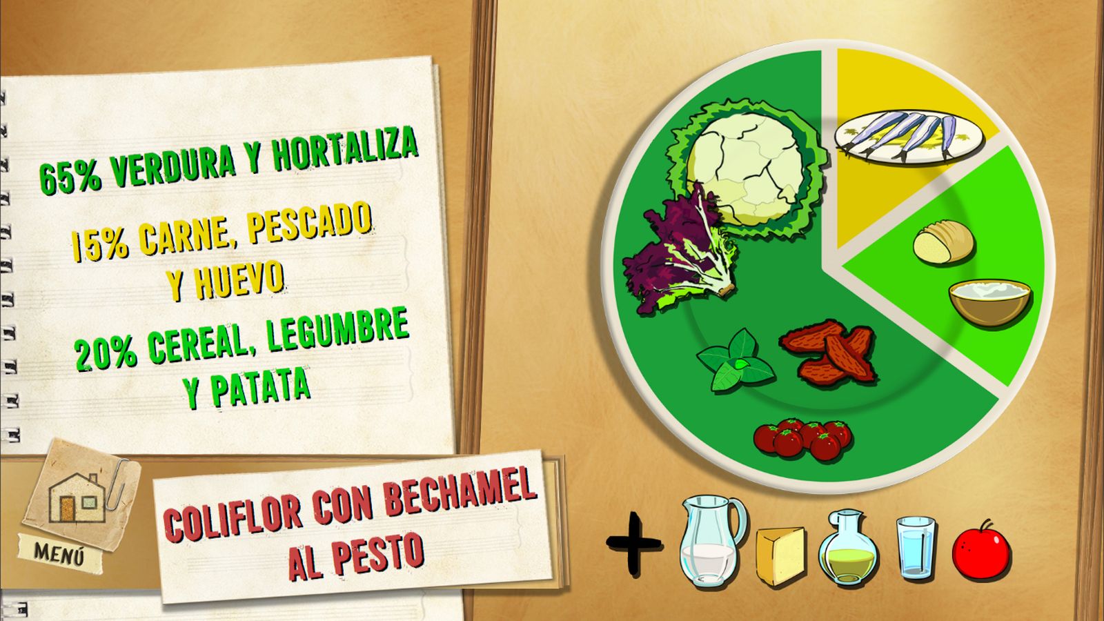 6041 1 Coliflor con bechamel al pesto plato
