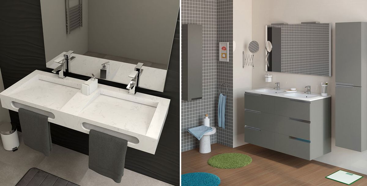 Ventajas de los muebles de baño suspendidos doble