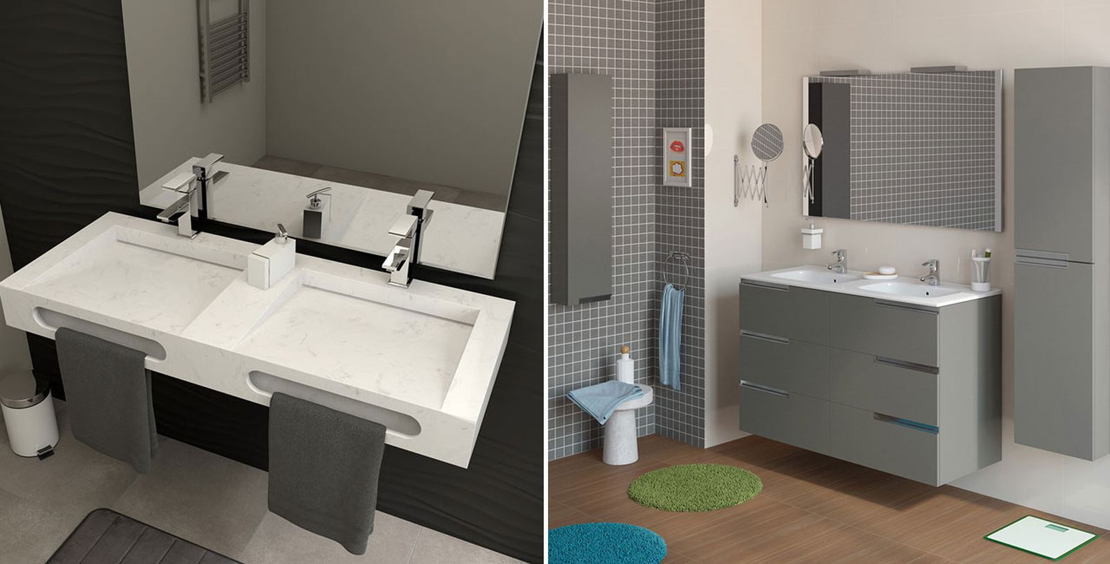 Ventajas de los muebles de baño suspendidos doble