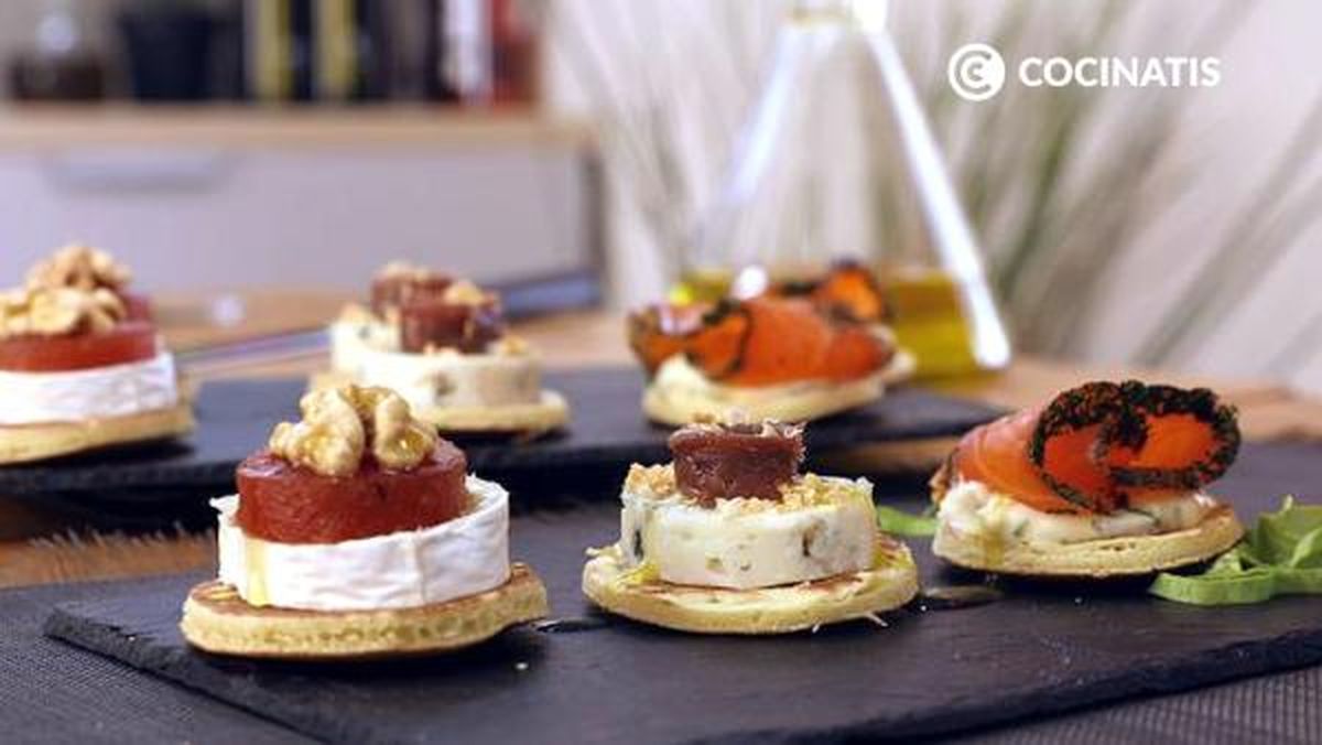 Canapés fríos de navidad