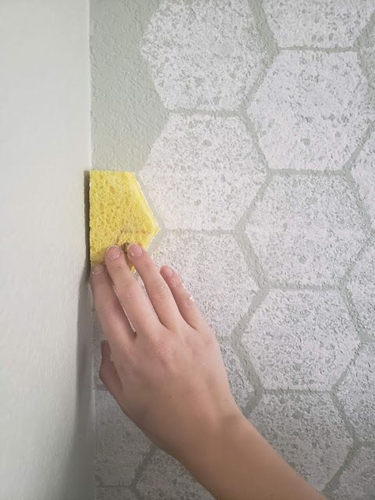 pintar pared esponja geometrico 2