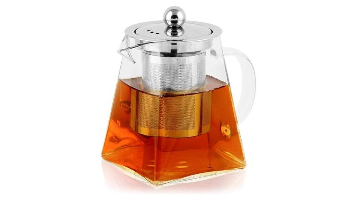 Jarra de cristal con infusor de té