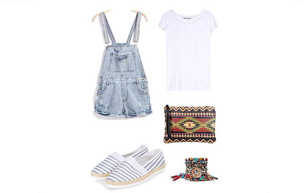 moda rayas look zapatos