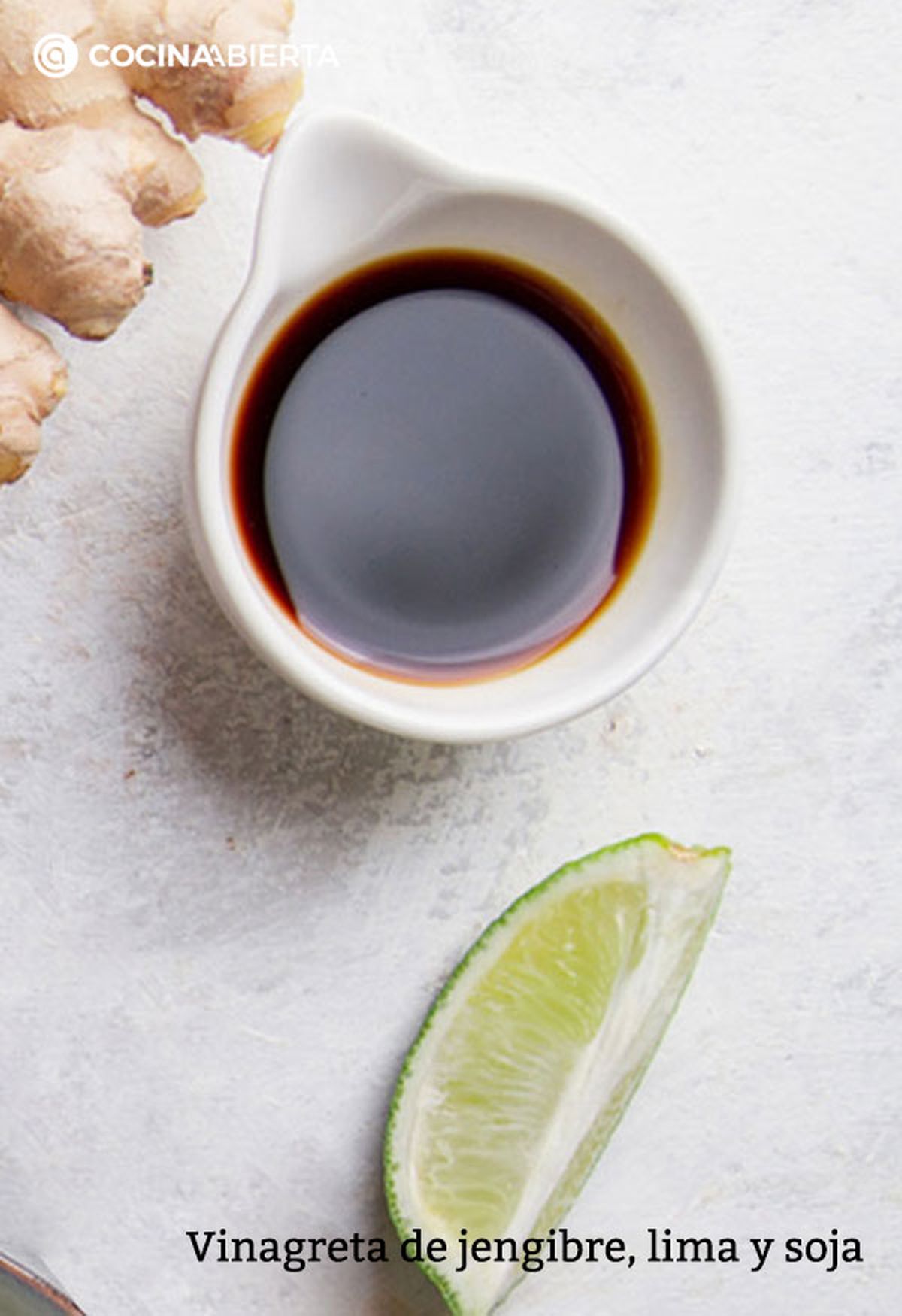 vinagreta de jengibre lima y soja v