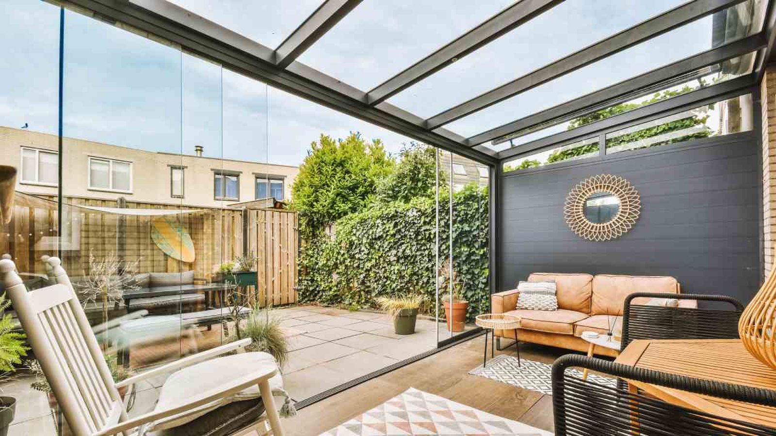 Un cerramiento de terraza de aluminio