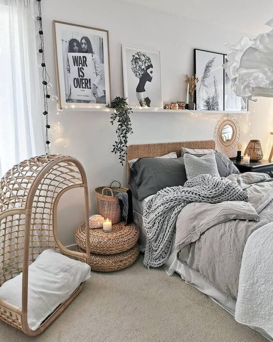 dormitorio pequeno encanto pinterest mimbre 2