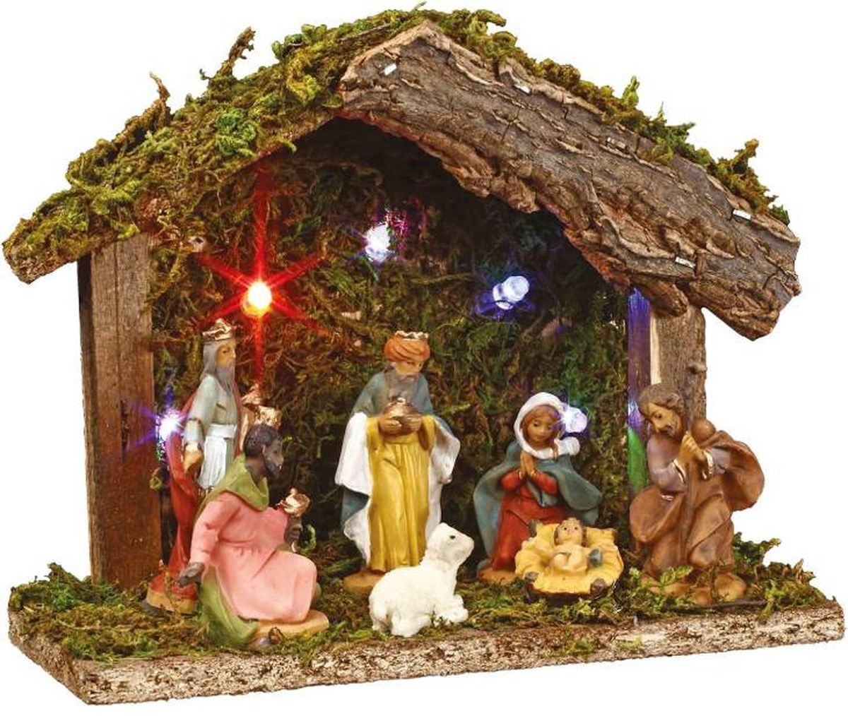 belen navidad tradicional luminoso