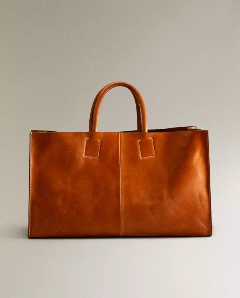Bolso shopper de piel