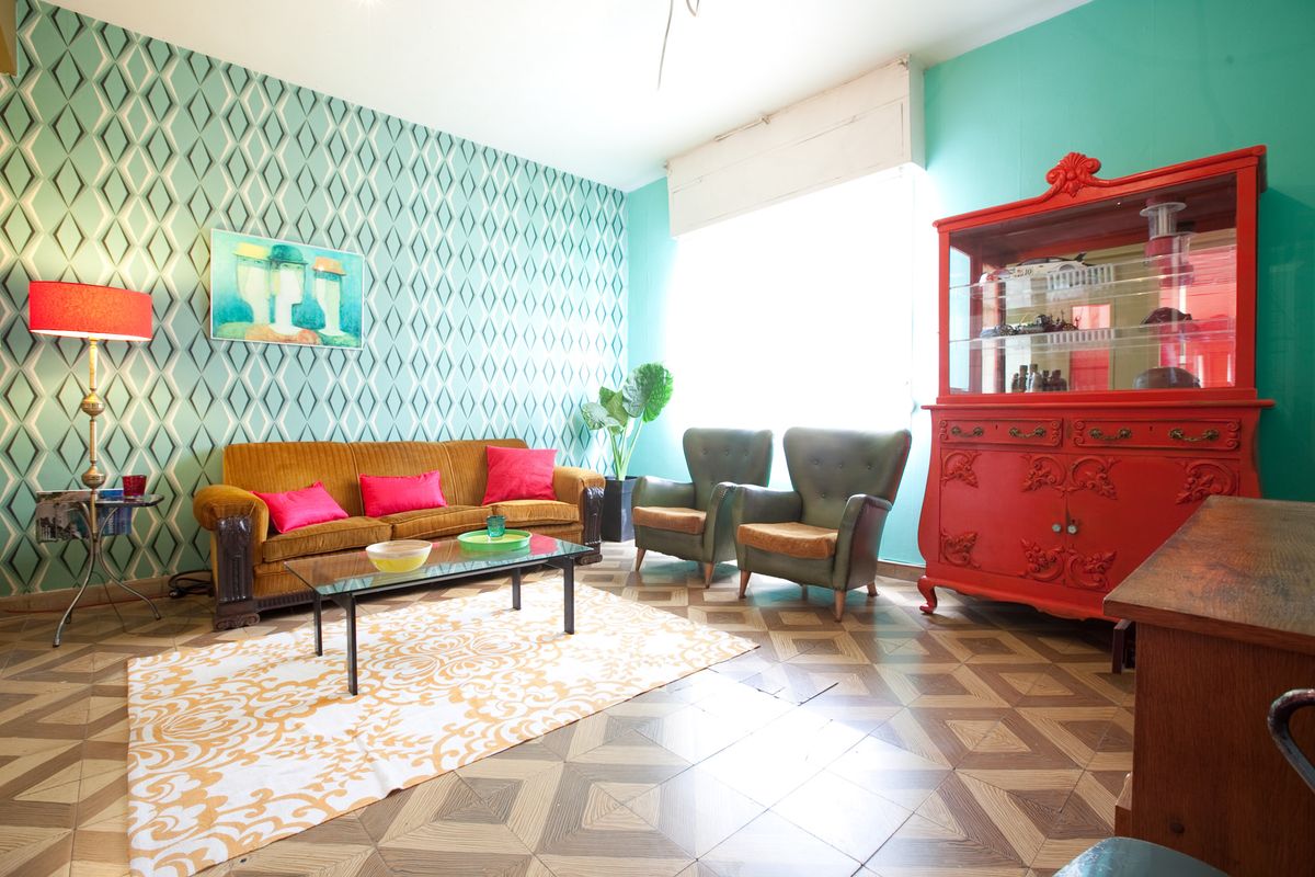 Salón de estilo retro