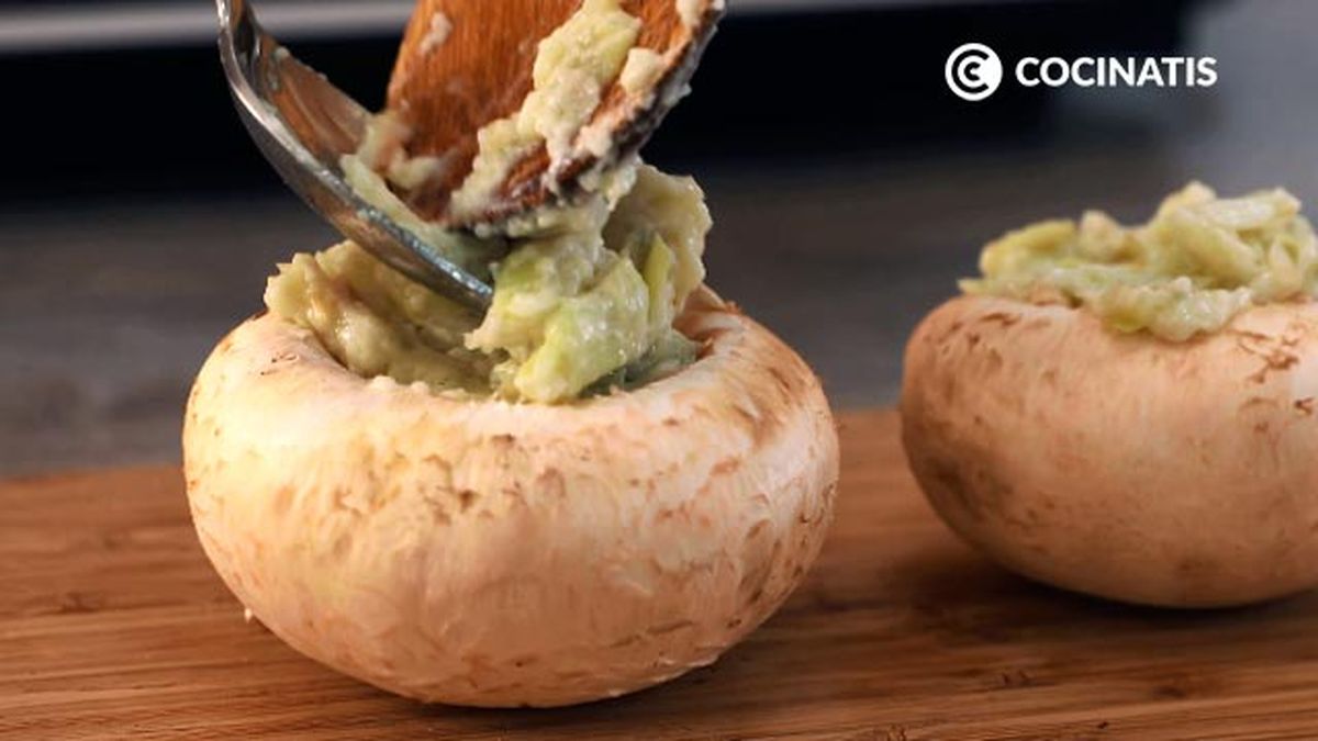Receta de champiñones rellenos al horno  paso 3