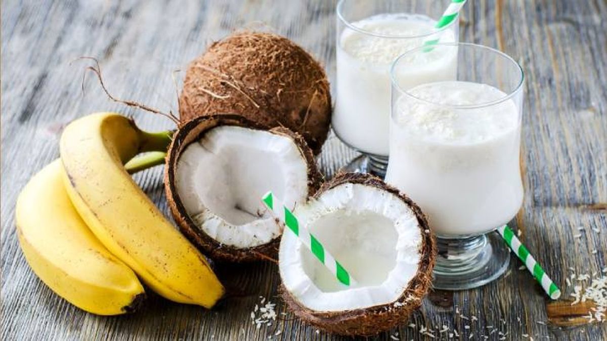 Batido casero de coco natural