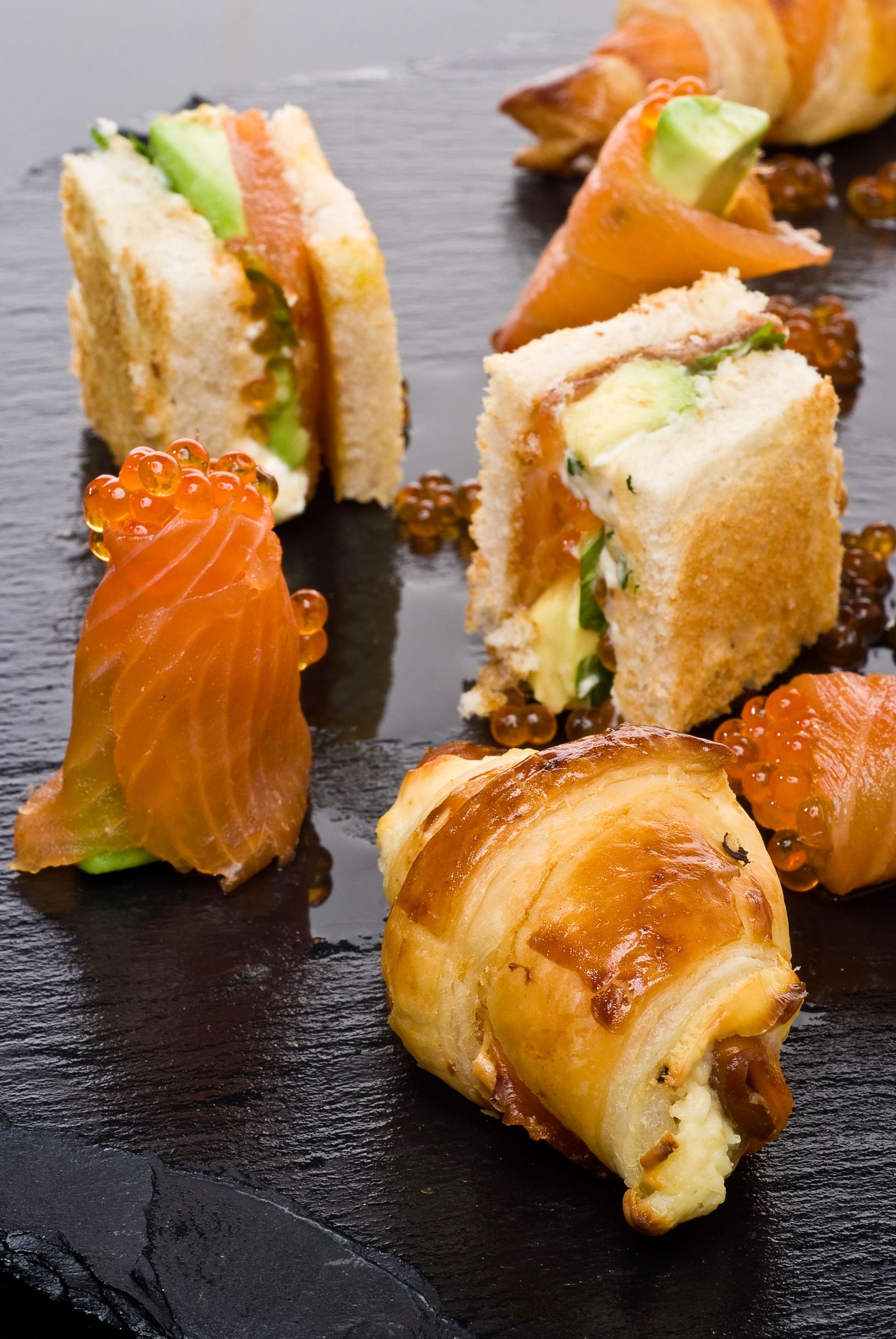 Bocaditos de salmón ahumado