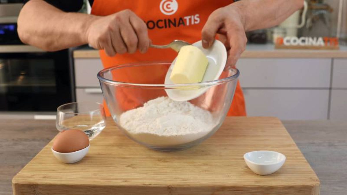 Receta de pan de jamón   Paso 1