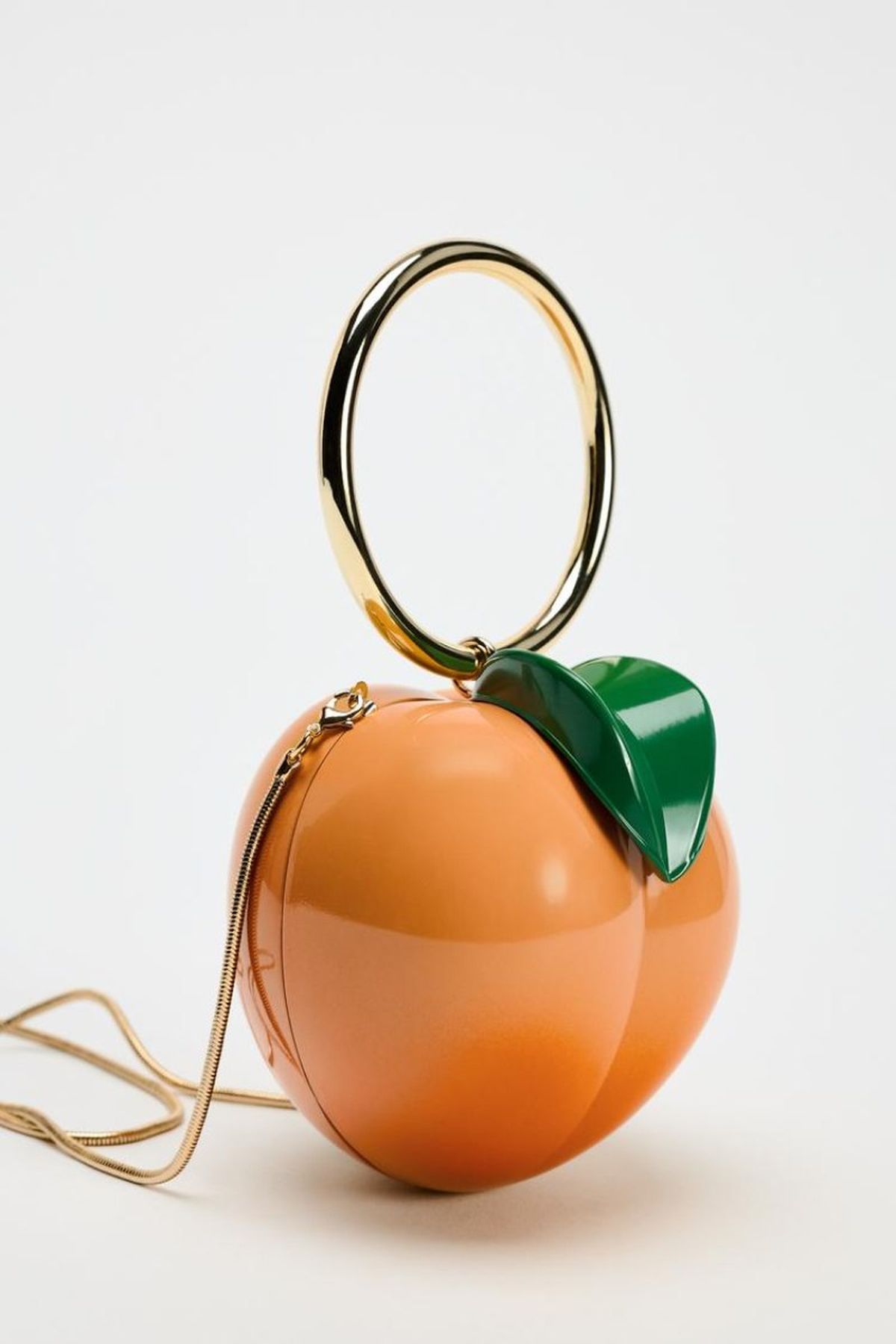 Bolso formato caja en forma de melocotón