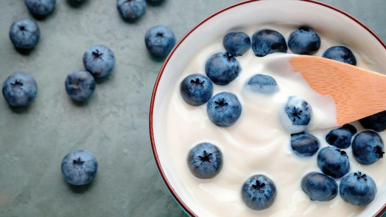 Arándanos con yogur