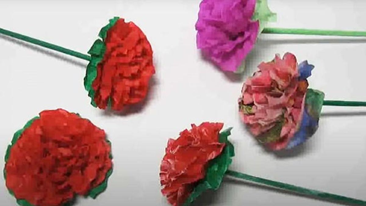 ramo flores papel p6