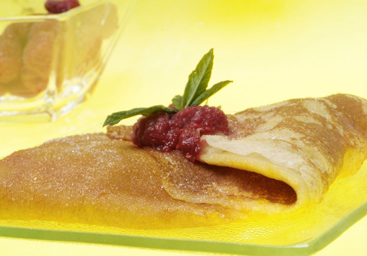 Crepes de mango y manzana de Eva Arguiñano