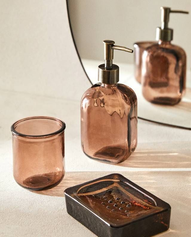 juego bano vidrio caramelo zara home