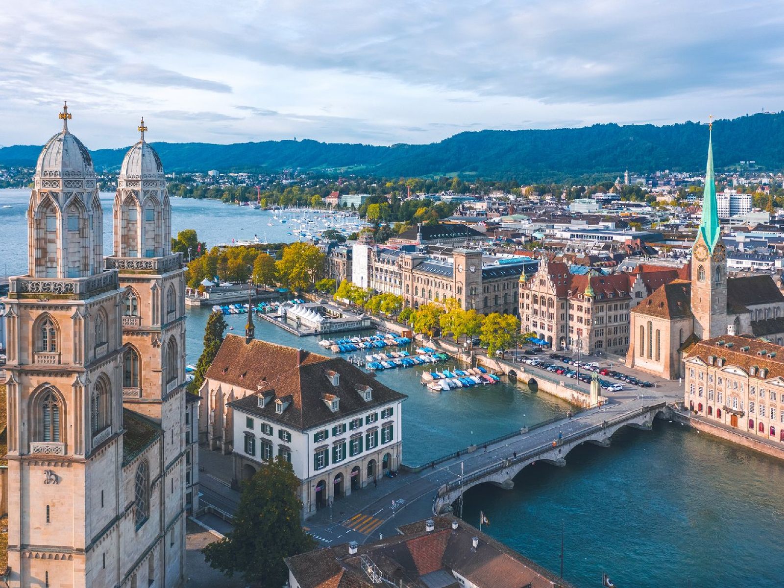 Vista de la ciudad de Zurich, Suiza