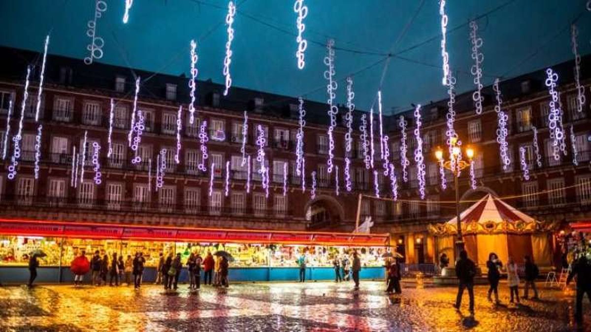 Mercado navideño de la Plaza Mayor de Madrid