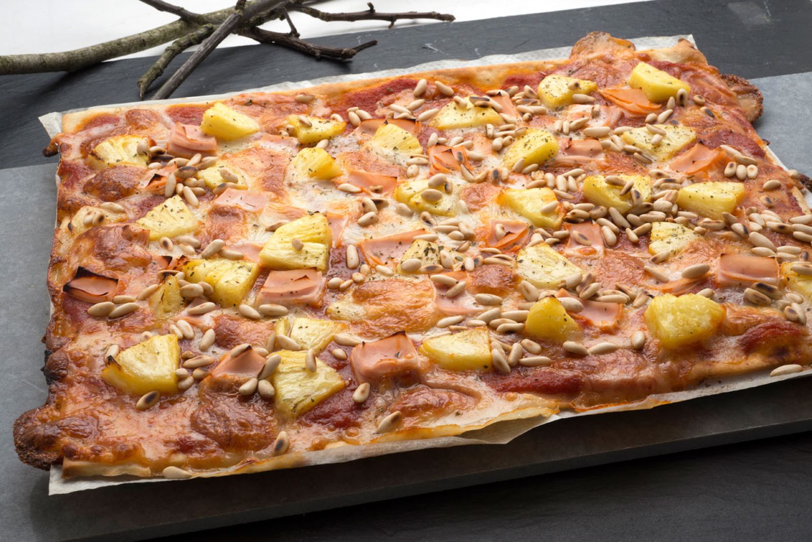 5502 1 Pizza picante de pavo y piña (885) 2 xl