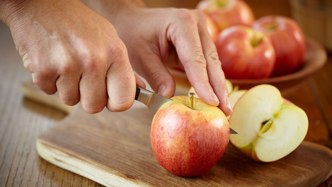 cortar manzana