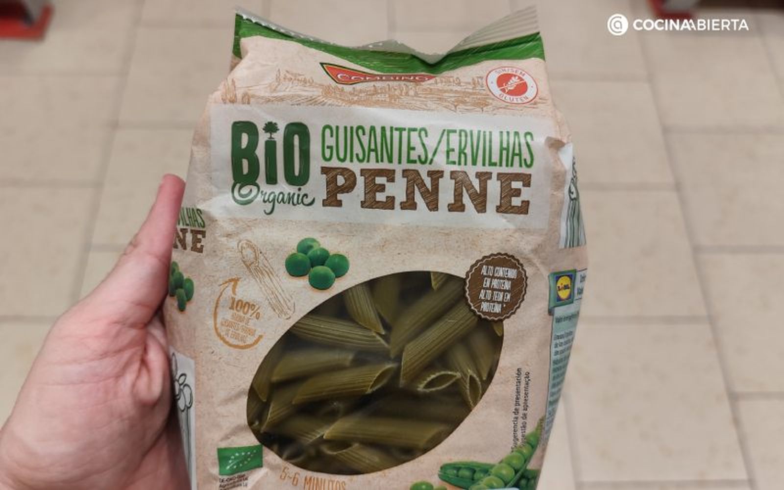 La pasta de guisantes, de lentejas y de garbanzos es una forma diferente de ofrecer legumbres