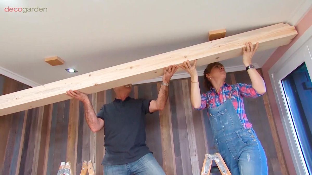 DEKO685 colocar viga hueca madera techo paso4