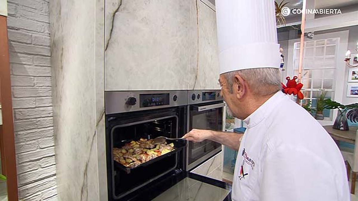 asado de carne de conejo con patatas por karlos arguinano paso6