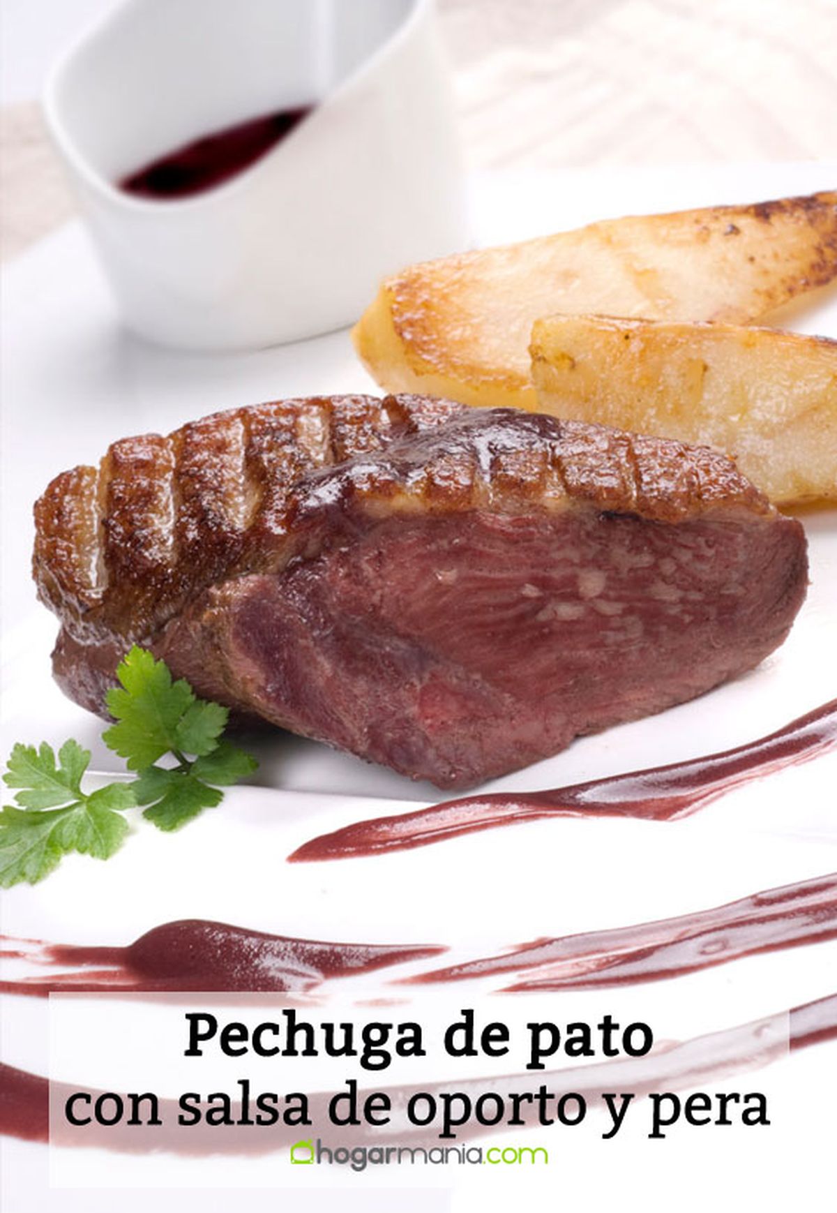 pechuga pato salsa oporto pera pin