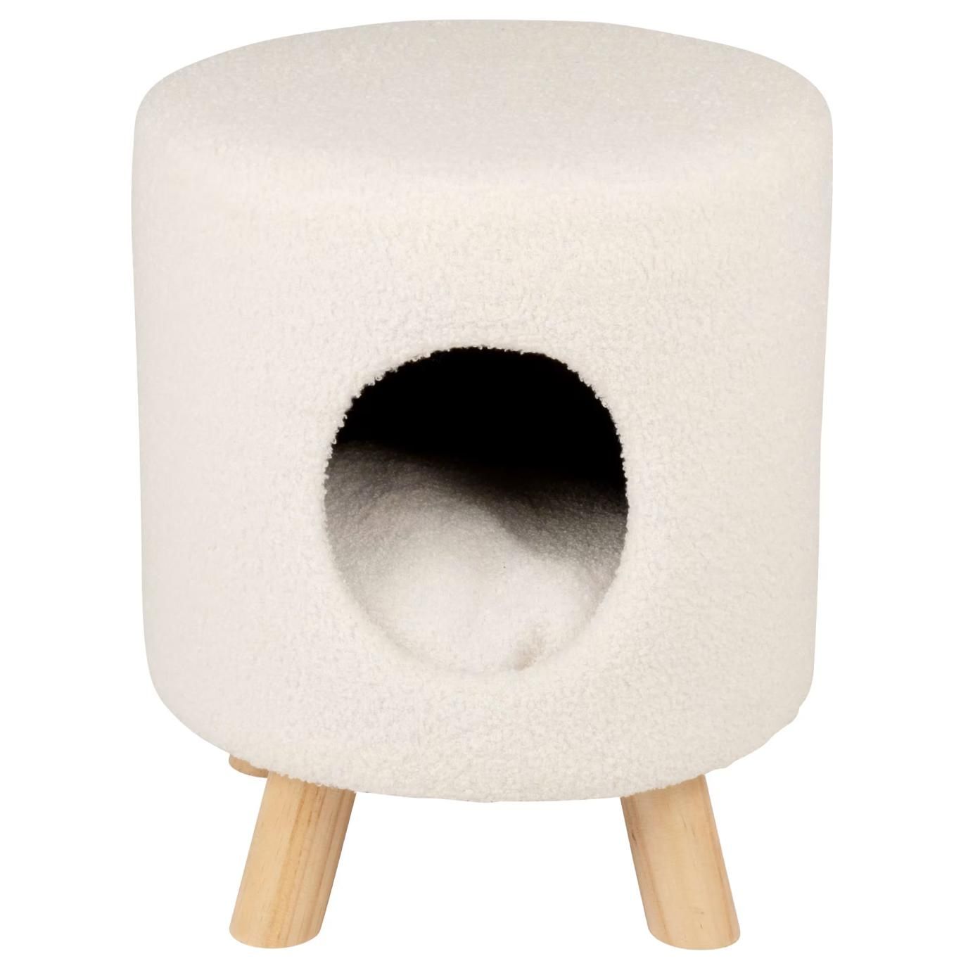 Mini caseta de tela para gatos.